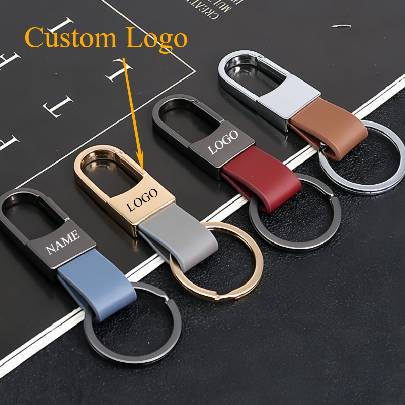 Women Accessories Logo - Fashion Leather Keychains Custom Logo Name