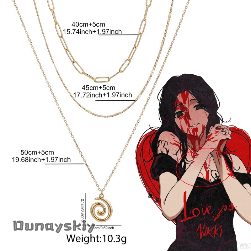 Women Accessories Gift Set - Obsession Nikki Necklace Cosplay Metal Earrings