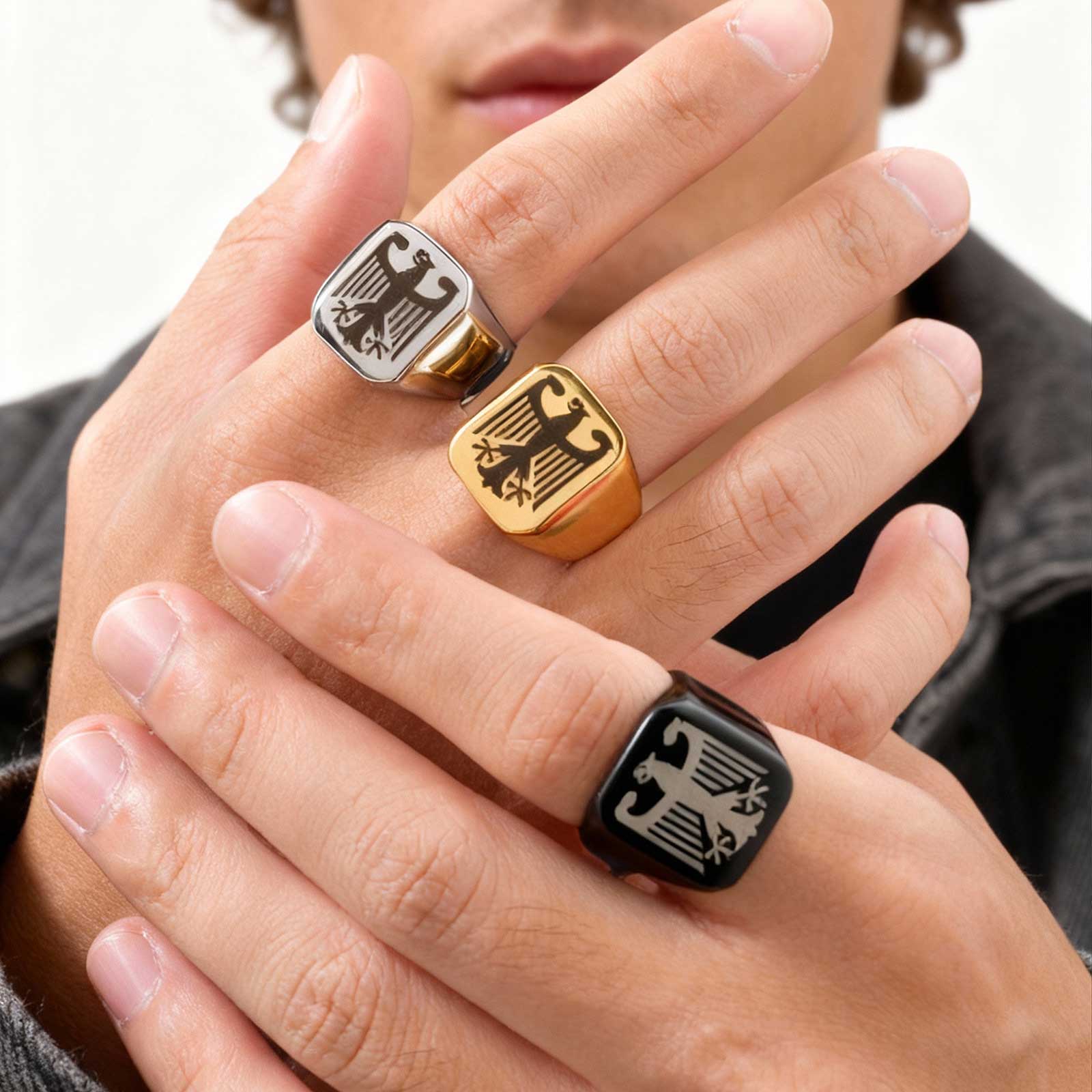 Women Accessories Logo - Custom Flying Hawk Eagle Ring Cool