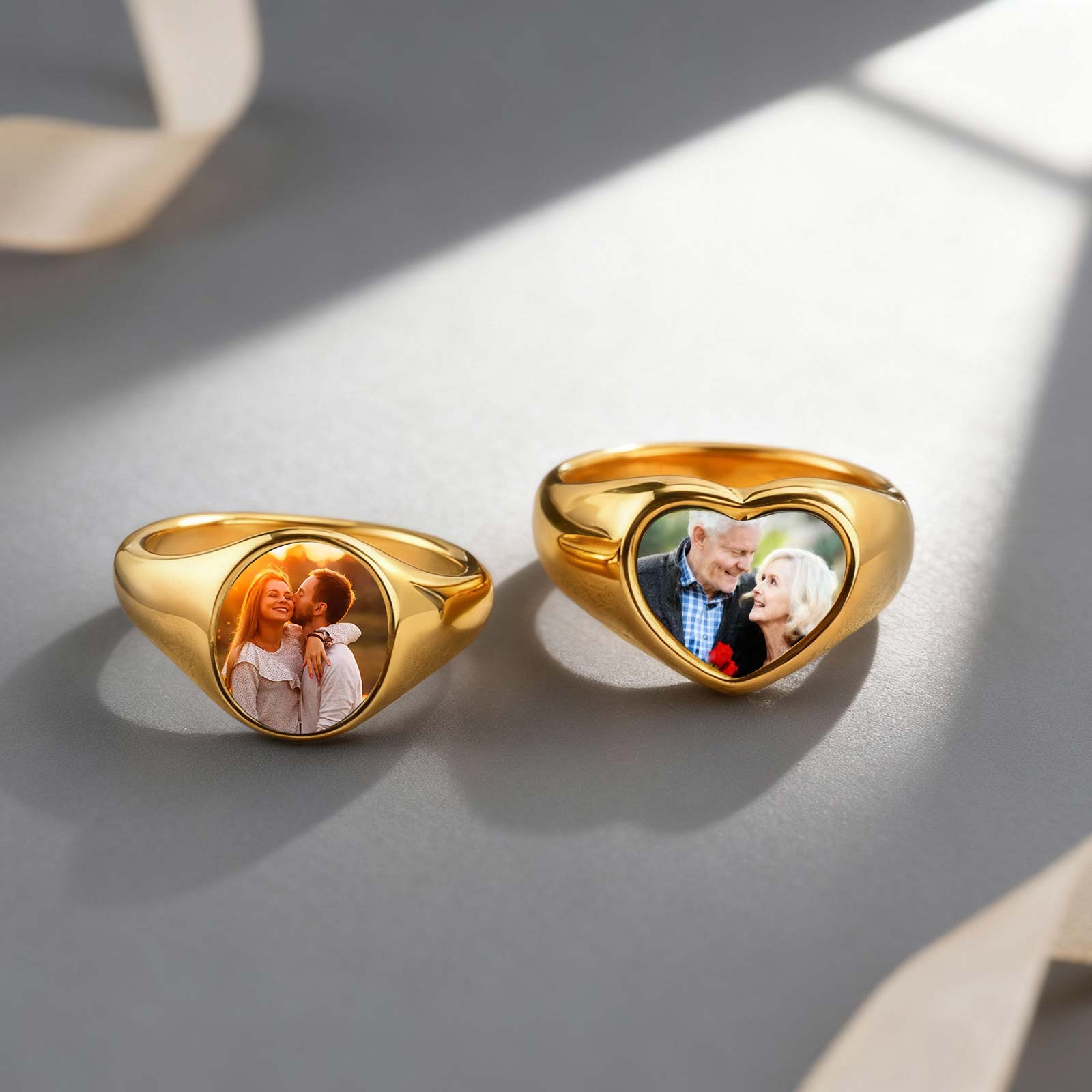 Women Accessories Logo - Custom Photo Signet Ring for Woman