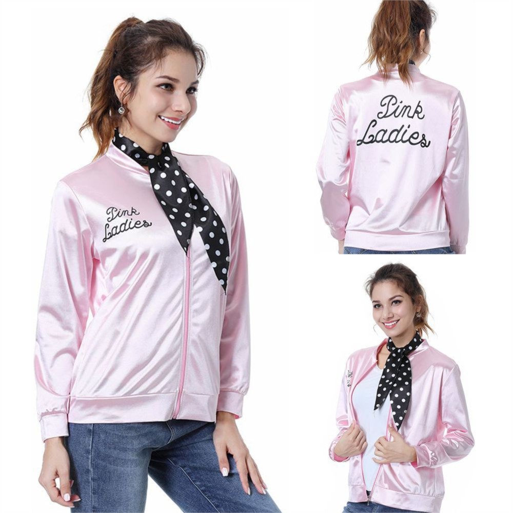 Women'S Accessories In The 1950S - Pink Ladies Grease Cosplay Shirt Costume