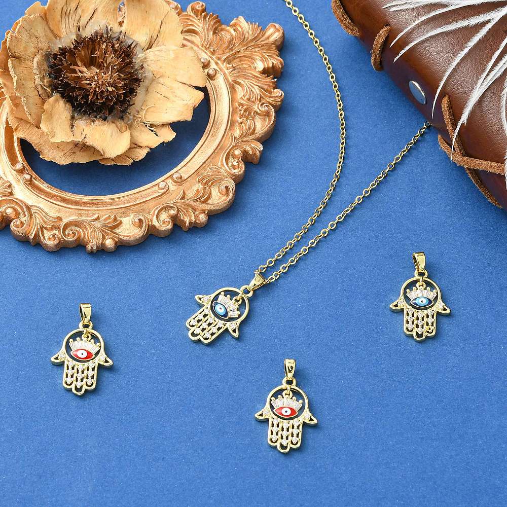 4pcs Alloy Golden Hamsa Hand C - огляд і ціна Evil Eye Bracelet