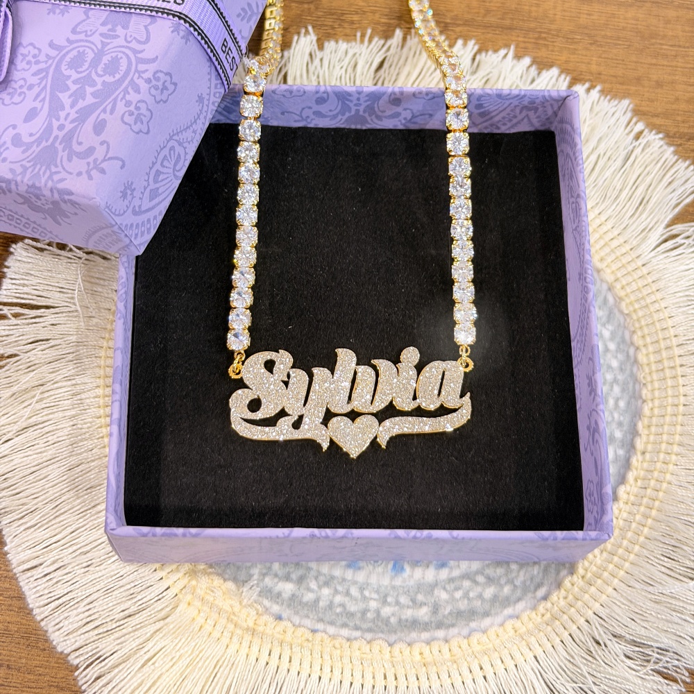 DUOYING Custom Bling Name Hoop - огляд і ціна Women Accessories Gift Set