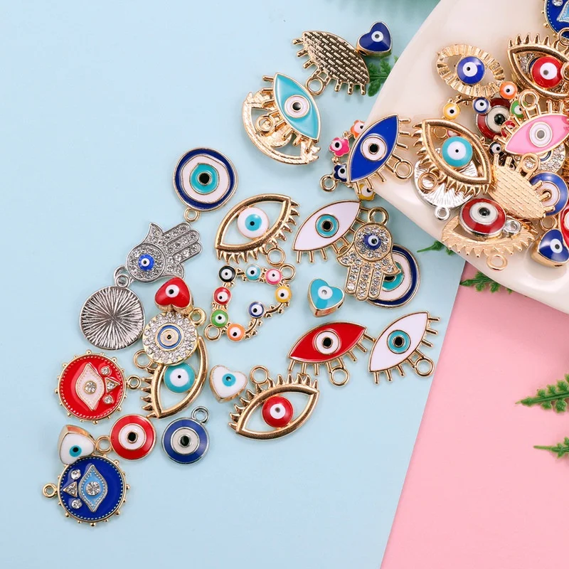 30pcs Mix Alloy Colored Enamel - огляд і ціна Evil Eye Bracelet