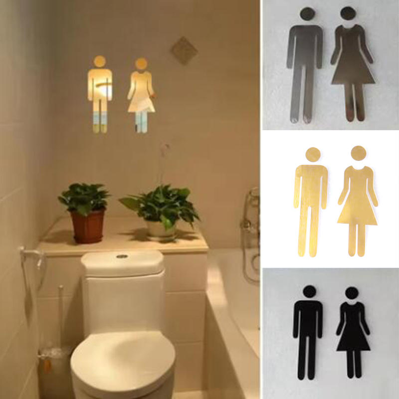 3D DIY Woman Man Toilet Door S - огляд і ціна Women Accessories Logo