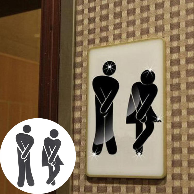 3D DIY Woman Man Toilet Door S - огляд і ціна Women Accessories Logo