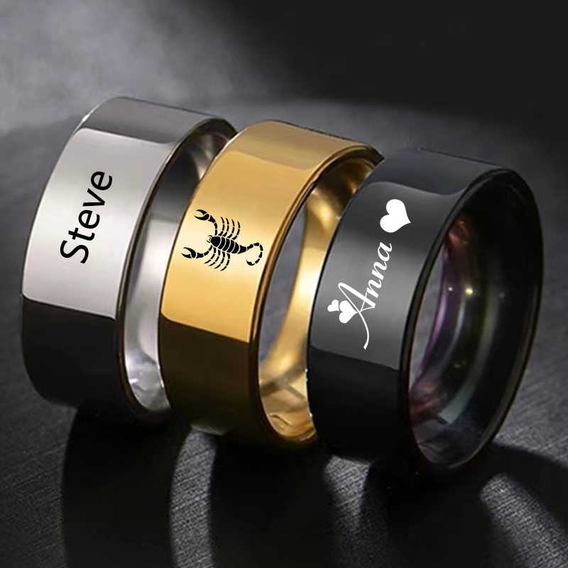 Trendy 8mm Smooth Customized S - огляд і ціна Women Accessories Logo