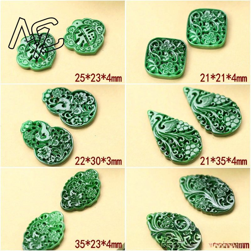 2pcs DIY Natural Dry Green Eme - огляд і ціна Women'S Accessories Jewelry