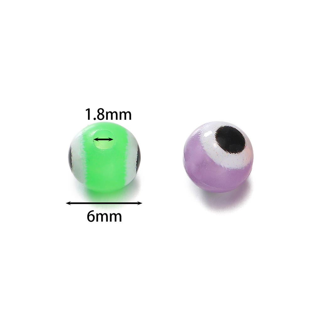 10pcs/lot 6mm Luminous Round B - огляд і ціна Evil Eye Bracelet