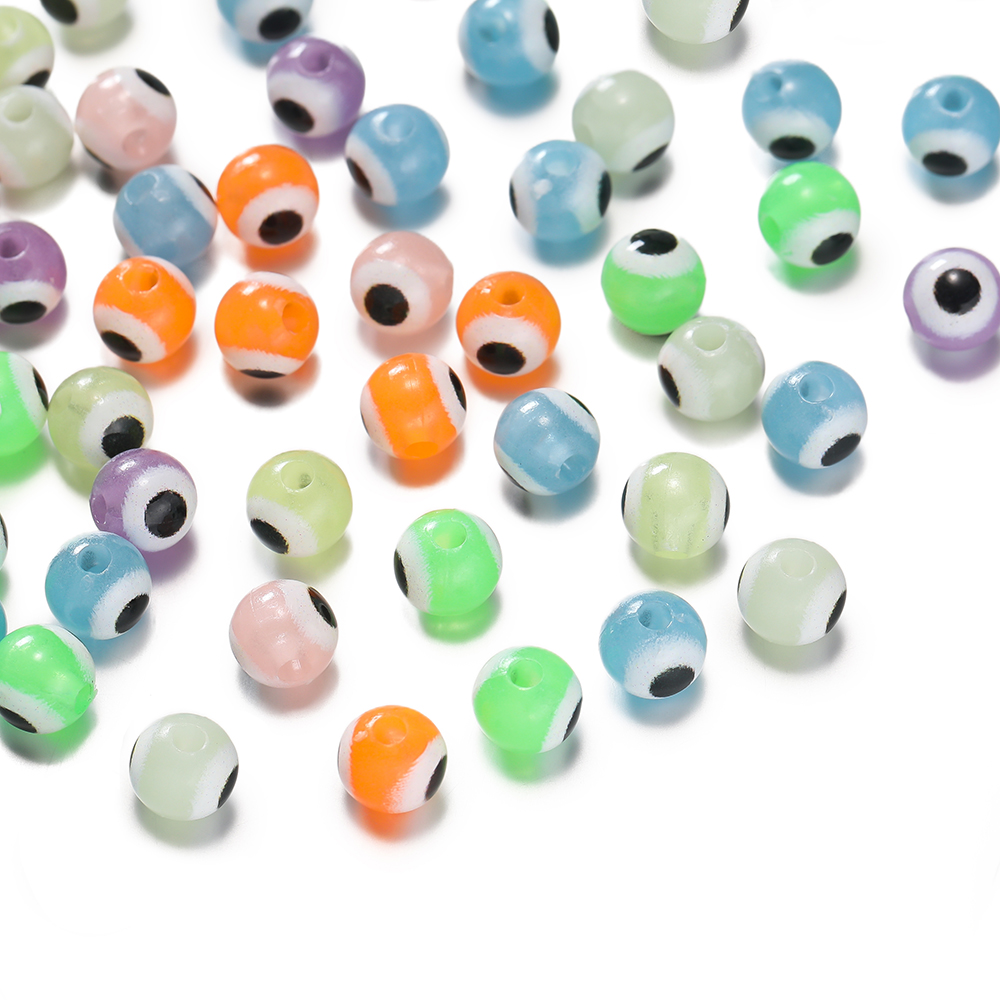 10pcs/lot 6mm Luminous Round B - огляд і ціна Evil Eye Bracelet