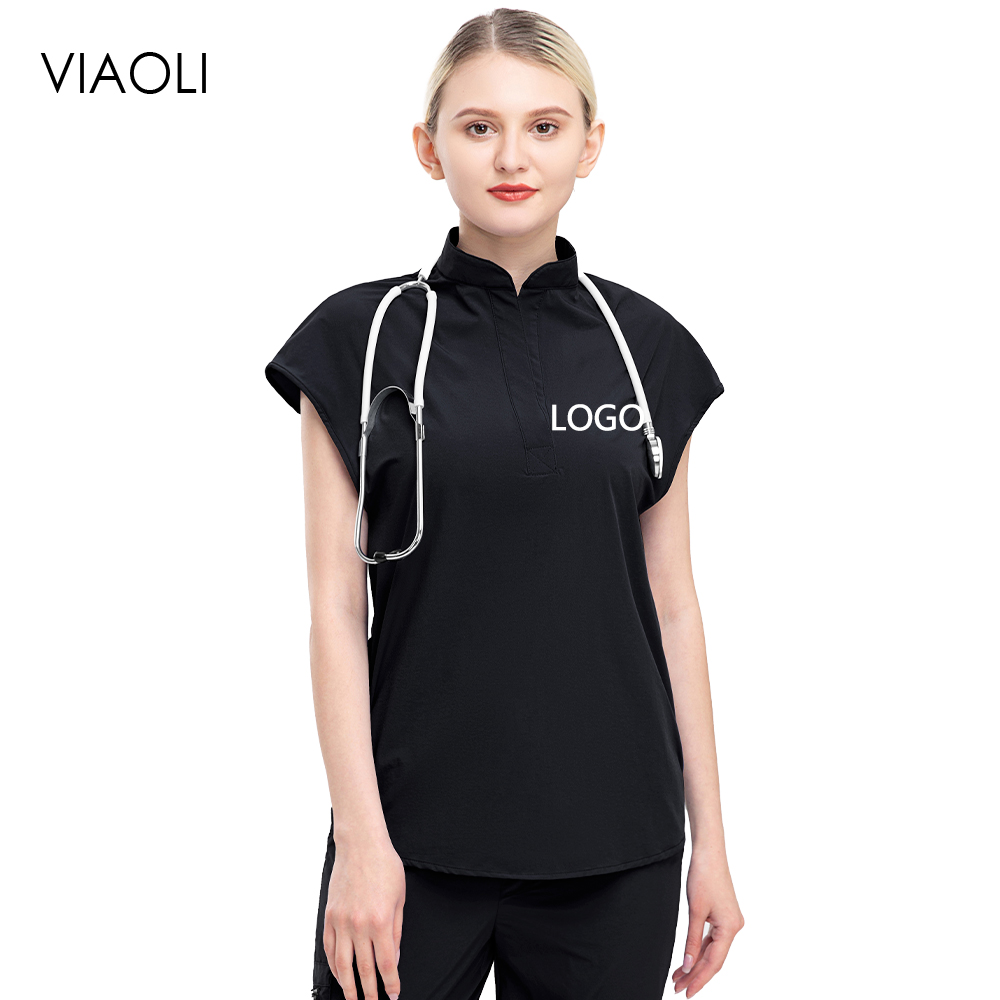 Women Slim Fit Scrubs Top Cust - огляд і ціна Women Accessories Logo